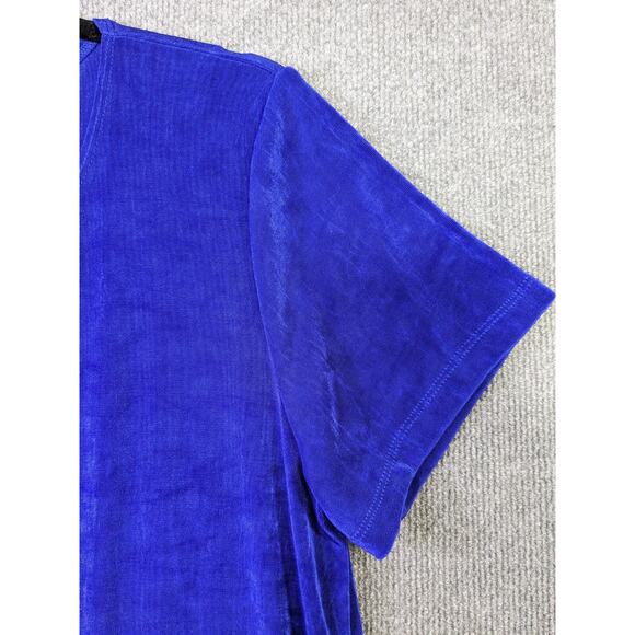 Citiknits Maxi Dress Womens XL Stretchy Pullover Minimal Slinky Full Long Cobalt - Picture 8 of 16